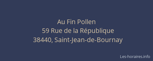 Au Fin Pollen