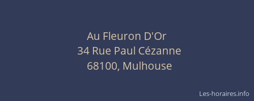 Au Fleuron D'Or