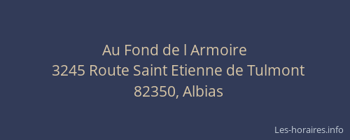 Au Fond de l Armoire