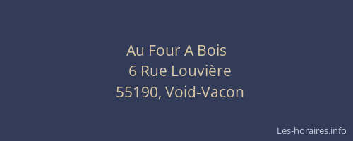 Au Four A Bois