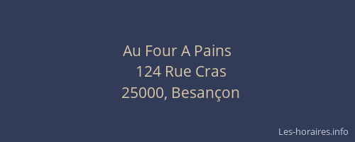 Au Four A Pains