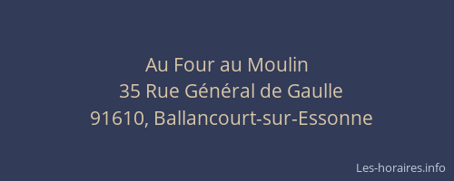 Au Four au Moulin
