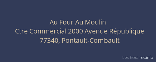 Au Four Au Moulin