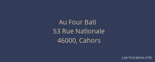 Au Four Bati