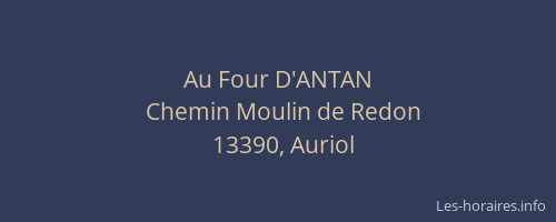 Au Four D'ANTAN