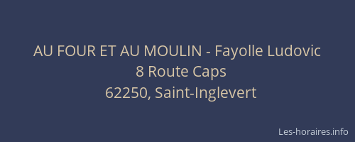 AU FOUR ET AU MOULIN - Fayolle Ludovic