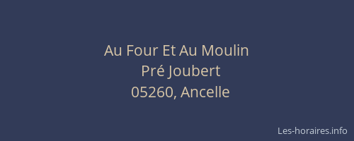 Au Four Et Au Moulin