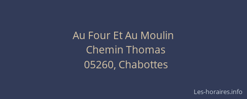 Au Four Et Au Moulin