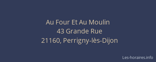 Au Four Et Au Moulin