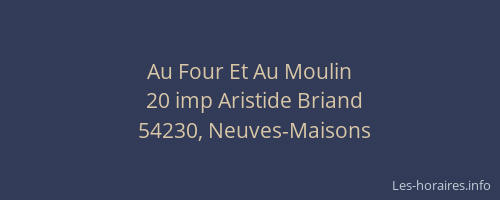 Au Four Et Au Moulin