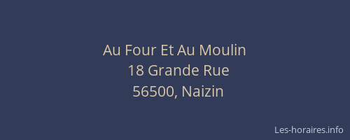 Au Four Et Au Moulin