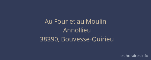 Au Four et au Moulin