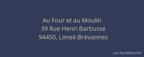 Au Four et au Moulin