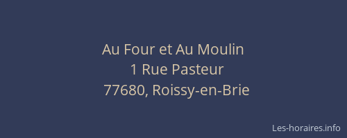Au Four et Au Moulin