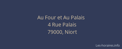 Au Four et Au Palais