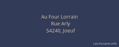 Au Four Lorrain