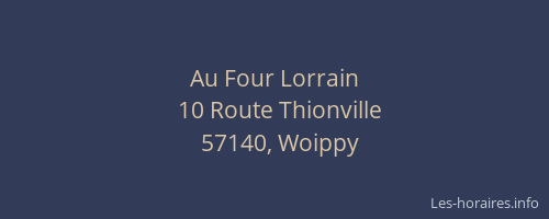 Au Four Lorrain