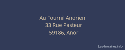 Au Fournil Anorien