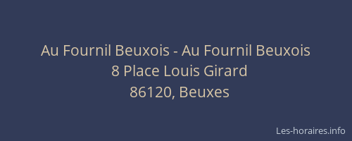 Au Fournil Beuxois - Au Fournil Beuxois