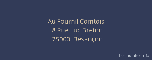 Au Fournil Comtois