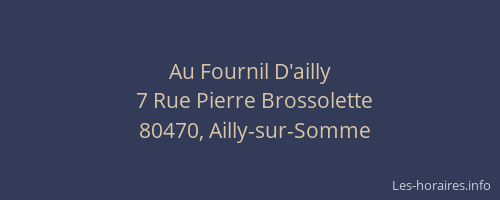 Au Fournil D'ailly