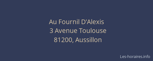 Au Fournil D'Alexis