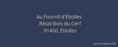 Au Fournil d'Etiolles