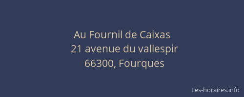 Au Fournil de Caixas