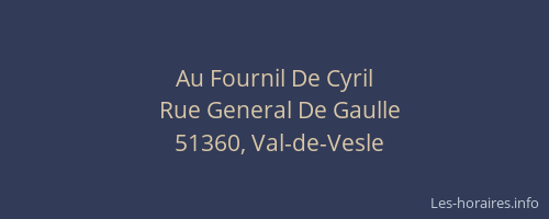 Au Fournil De Cyril