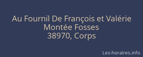 Au Fournil De François et Valérie