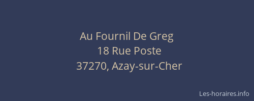 Au Fournil De Greg