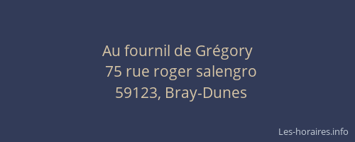 Au fournil de Grégory