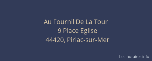 Au Fournil De La Tour