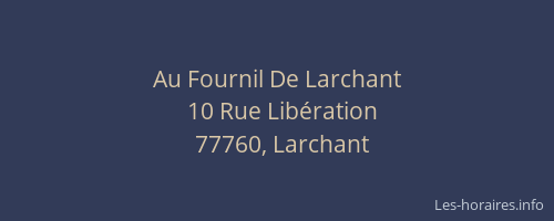 Au Fournil De Larchant