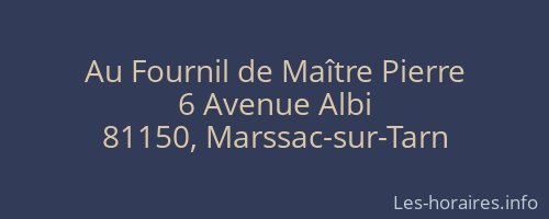 Au Fournil de Maître Pierre