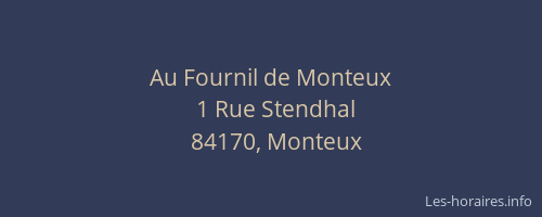 Au Fournil de Monteux