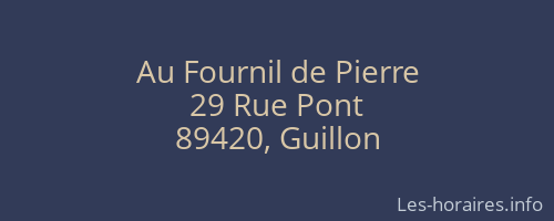 Au Fournil de Pierre