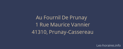Au Fournil De Prunay
