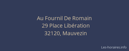 Au Fournil De Romain