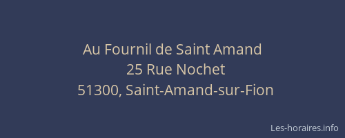 Au Fournil de Saint Amand