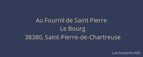 Au Fournil de Saint Pierre