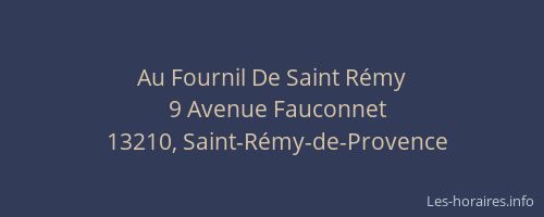 Au Fournil De Saint Rémy