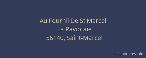 Au Fournil De St Marcel