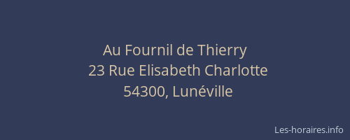Au Fournil de Thierry