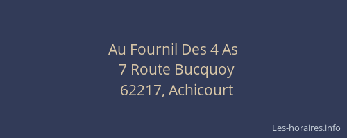 Au Fournil Des 4 As