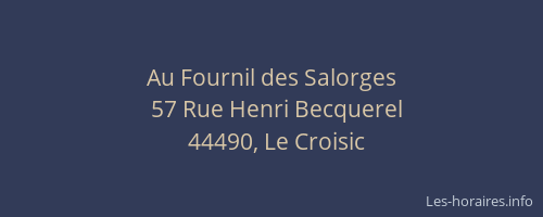 Au Fournil des Salorges