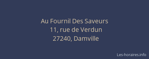 Au Fournil Des Saveurs