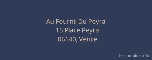 Au Fournil Du Peyra
