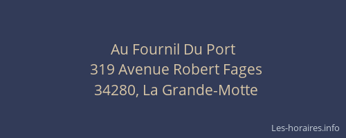 Au Fournil Du Port