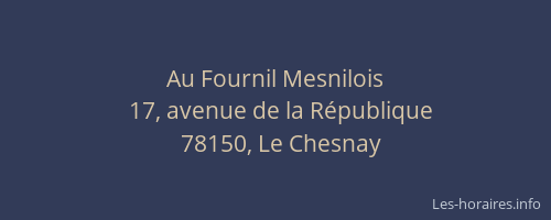 Au Fournil Mesnilois